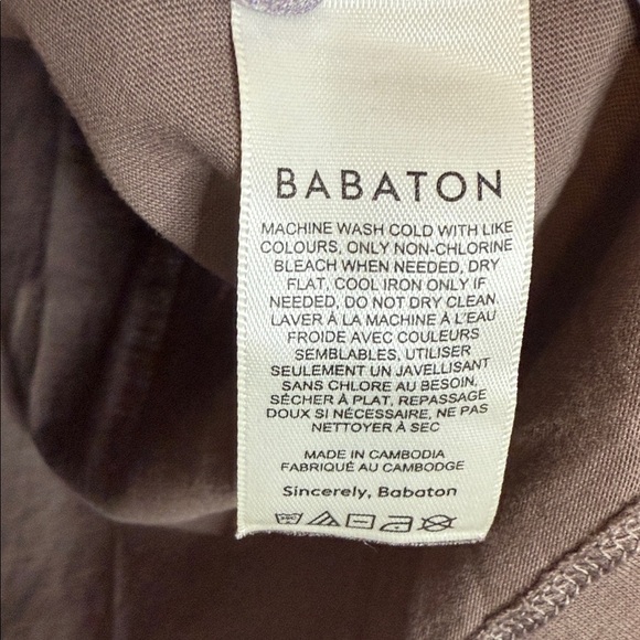 Aritzia Babaton Mocha Brown Padded Shoulder Tee - XS - Picture 3 of 4